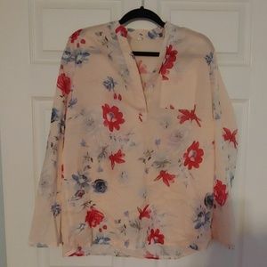 LS peach blouse